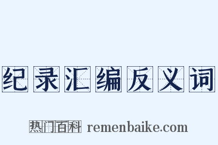 纪录汇编反义词是什么意思的图片